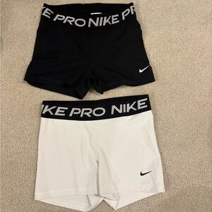 Nike Pro Dri-FIT Black and White Shorts BUNDLE